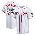 Men's No.00 Custom Cincinnati Reds White Limited 2026 All-Star Edition Stars & Stripes Home Stadium Jersey