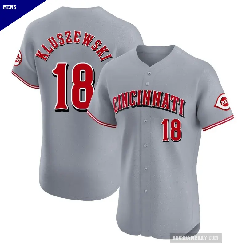 Men's No.18 Ted Kluszewski Cincinnati Reds Gray Elite Road Jersey