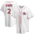 Men's No.2 Gary Redus Cincinnati Reds White Replica Home Jersey