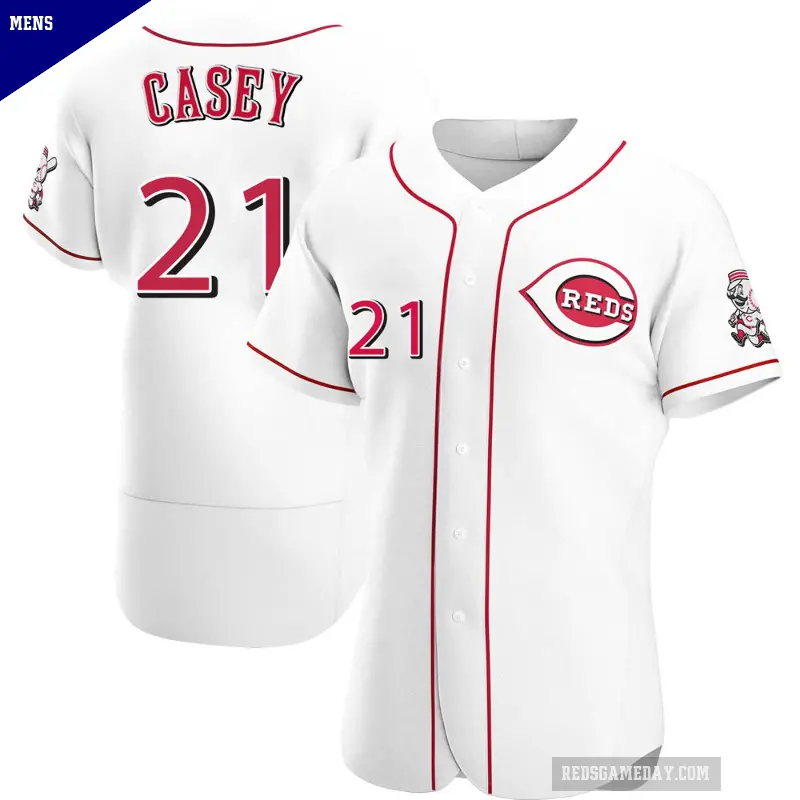 Men's No.21 Sean Casey Cincinnati Reds White Authentic Home Jersey
