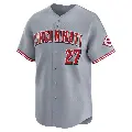 Men's No.27 Jake Fraley Cincinnati Reds Gray Limited Away Jersey