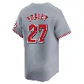 Men's No.27 Jake Fraley Cincinnati Reds Gray Limited Away Jersey