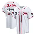 Men's No.27 Sal Stewart Cincinnati Reds White Limited 2026 All-Star Edition Stars & Stripes Home Stadium Jersey