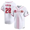 Men's No.28 Bobby Tolan Cincinnati Reds White Limited Home Jersey