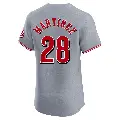Men's No.28 Nick Martinez Cincinnati Reds Gray Elite Road Jersey