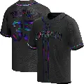 Men's No.35 Jose Trevino Cincinnati Reds Black Replica Holographic Alternate Jersey