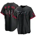 Men's No.44 Elly De La Cruz Cincinnati Reds Black Replica 2023 City Connect Jersey