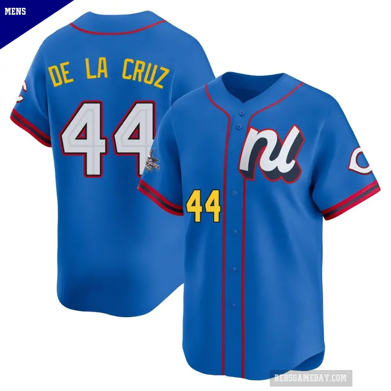 Men's No.44 Elly De La Cruz Cincinnati Reds Blue Limited National League 2025 All-Star Edition Jersey