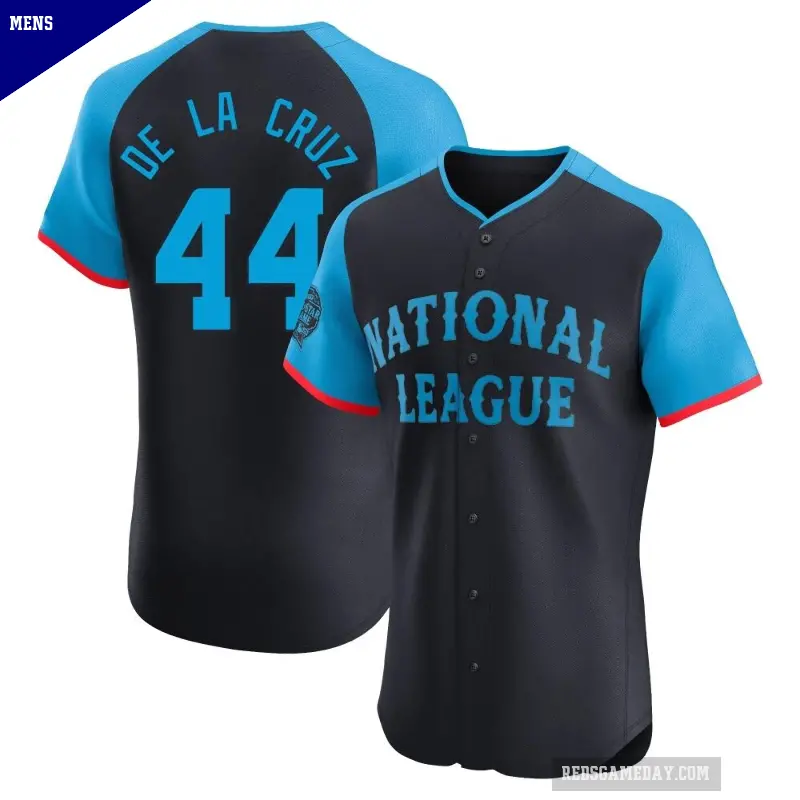 Men's No.44 Elly De La Cruz Cincinnati Reds Navy Elite National League 2024 All-Star Game Jersey