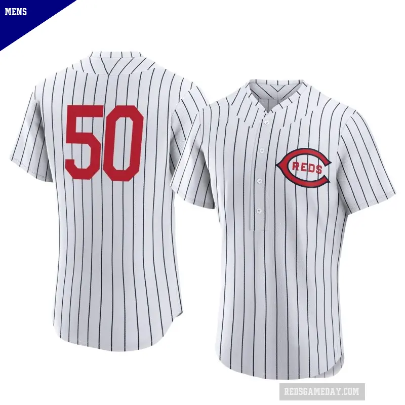 Men's No.50 Sam Moll Cincinnati Reds White Authentic 2022 Field Of Dreams Jersey