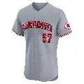 Men's No.57 JT Riddle Cincinnati Reds Gray Elite Road Jersey