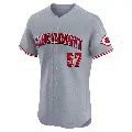 Men's No.57 Rece Hinds Cincinnati Reds Gray Elite Road Jersey