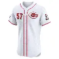 Men's No.57 Rece Hinds Cincinnati Reds White Elite Home Patch Jersey