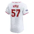 Men's No.57 Rece Hinds Cincinnati Reds White Elite Home Patch Jersey