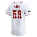 Men's No.59 Blake Dunn Cincinnati Reds White Elite Home Patch Jersey