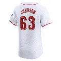 Men's No.63 Ivan Johnson Cincinnati Reds White Elite Home Jersey