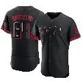 Men's No.64 Tony Santillan Cincinnati Reds Black Authentic 2023 City Connect Jersey