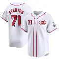 Men's No.71 Connor Overton Cincinnati Reds White Limited Home Jersey