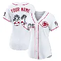 Women's No.00 Custom Cincinnati Reds White Limited 2026 All-Star Edition Stars & Stripes Home Stadium Jersey
