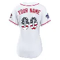 Women's No.00 Custom Cincinnati Reds White Limited 2026 All-Star Edition Stars & Stripes Home Stadium Jersey