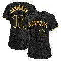 Women's No.16 Leo Cardenas Cincinnati Reds Black Authentic Snake Skin City Jersey