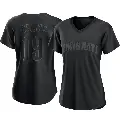 Women's No.19 Tommy Helms Cincinnati Reds Black Replica Pitch Fashion Jersey