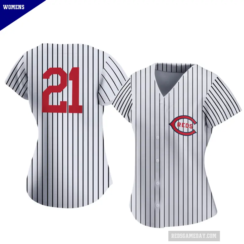 Women's No.21 Sean Casey Cincinnati Reds White Authentic 2022 Field Of Dreams Jersey