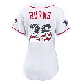 Women's No.26 Chase Burns Cincinnati Reds White Limited 2026 All-Star Edition Stars & Stripes Home Stadium Jersey