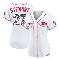 Women's No.27 Sal Stewart Cincinnati Reds White Limited 2026 All-Star Edition Stars & Stripes Home Stadium Jersey