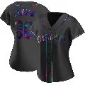 Women's No.30 Will Benson Cincinnati Reds Black Replica Holographic Alternate Jersey