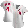 Women's No.4 Shogo Akiyama Cincinnati Reds White Replica Home Jersey