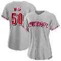 Women's No.50 Sam Moll Cincinnati Reds Gray Replica Road Jersey