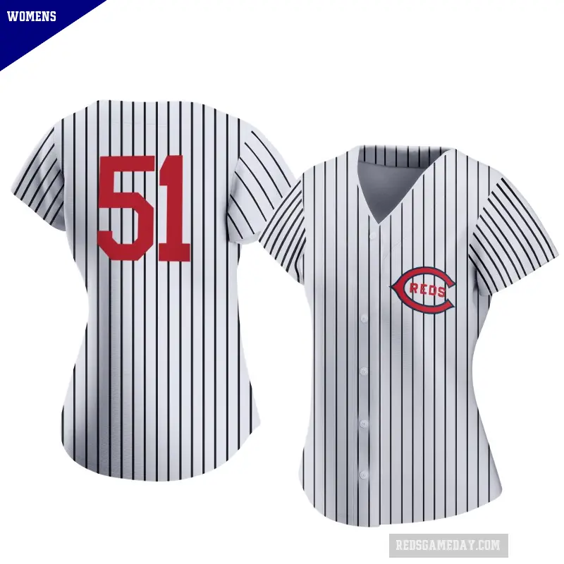 Women's No.51 Brady Singer Cincinnati Reds White Authentic 2022 Field Of Dreams Jersey