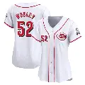 Women's No.52 Vance Worley Cincinnati Reds White Limited Home Jersey
