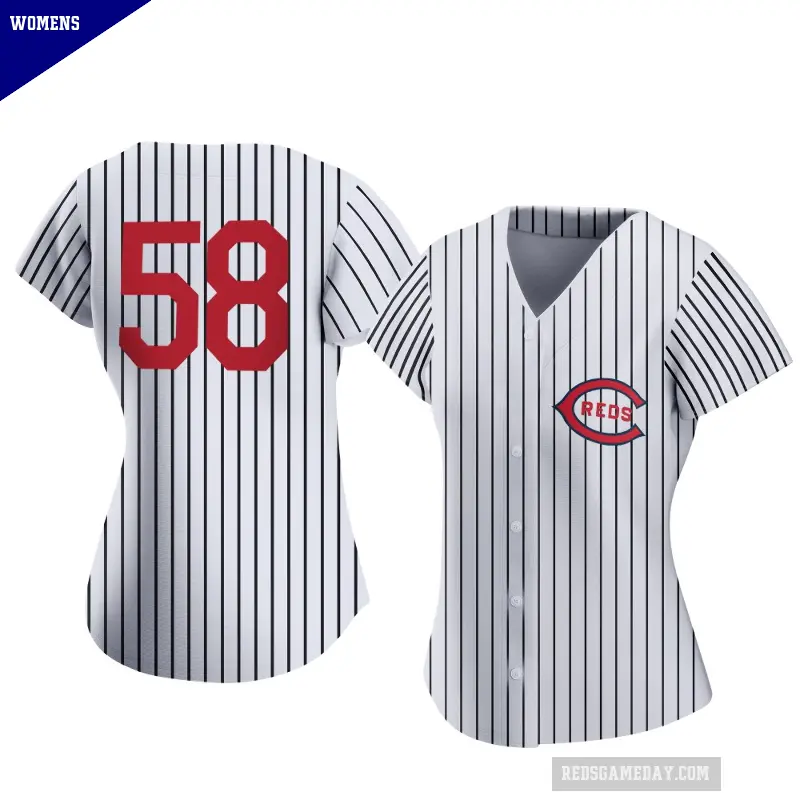 Women's No.58 Scott Barlow Cincinnati Reds White Authentic 2022 Field Of Dreams Jersey