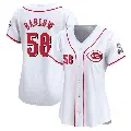 Women's No.58 Scott Barlow Cincinnati Reds White Limited Home Jersey