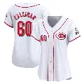 Women's No.60 Tyler Callihan Cincinnati Reds White Limited Home Jersey