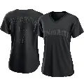 Women's No.7 Kevin Mitchell Cincinnati Reds Black Replica Pitch Fashion Jersey