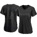 Women's No.9 Joe Oliver Cincinnati Reds Black Replica Pitch Fashion Jersey