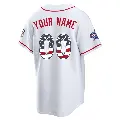 Youth No.00 Custom Cincinnati Reds White Limited 2026 All-Star Edition Stars & Stripes Home Stadium Jersey