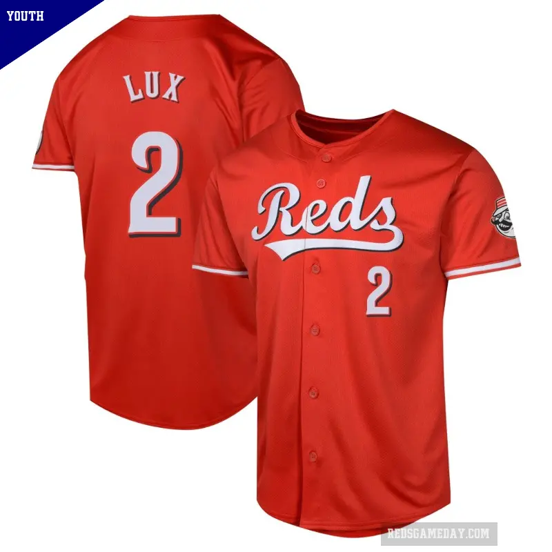 Youth No.2 Gavin Lux Cincinnati Reds Red Limited Alternate Jersey