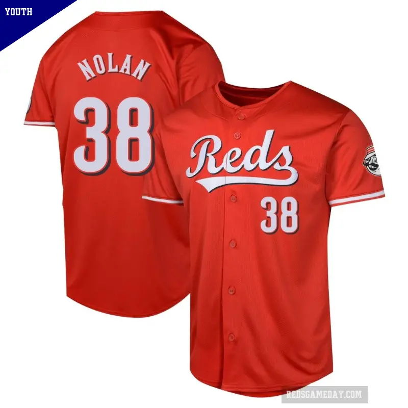 Youth No.38 Gary Nolan Cincinnati Reds Red Limited Alternate Jersey