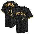 Youth No.4 Santiago Espinal Cincinnati Reds Black Replica Snake Skin City Jersey