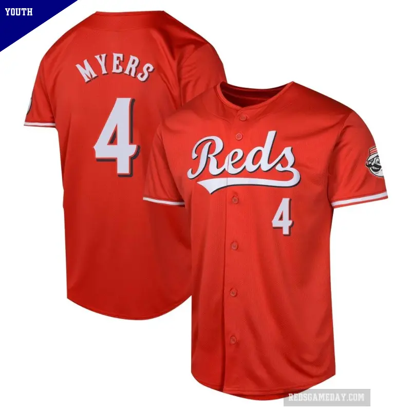 Youth No.4 Wil Myers Cincinnati Reds Red Limited Alternate Jersey