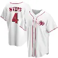 Youth No.4 Wil Myers Cincinnati Reds White Replica Home Jersey
