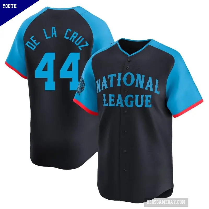 Youth No.44 Elly De La Cruz Cincinnati Reds Navy Limited National League 2024 All-Star Game Jersey