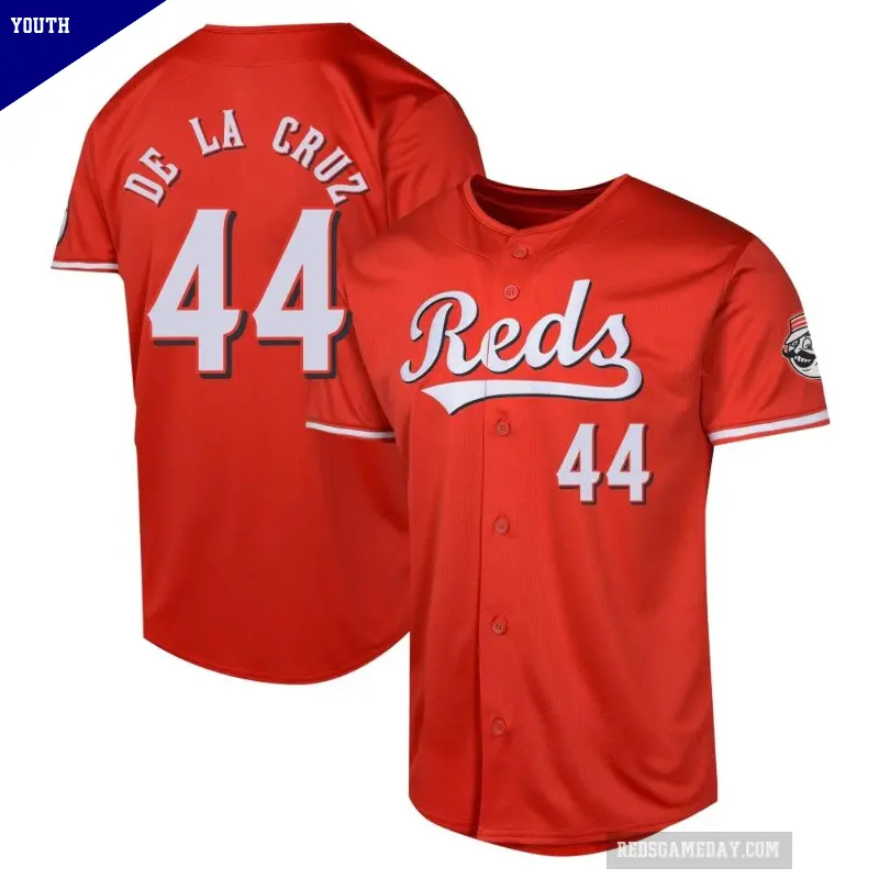 Youth No.44 Elly De La Cruz Cincinnati Reds Red Limited Alternate Jersey