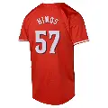 Youth No.57 Rece Hinds Cincinnati Reds Red Limited Alternate Jersey