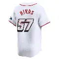 Youth No.57 Rece Hinds Cincinnati Reds White Limited 2025 Speedway Classic Alternate Jersey