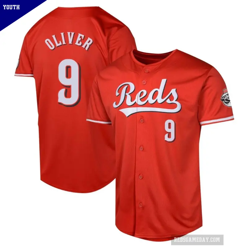Youth No.9 Joe Oliver Cincinnati Reds Red Limited Alternate Jersey